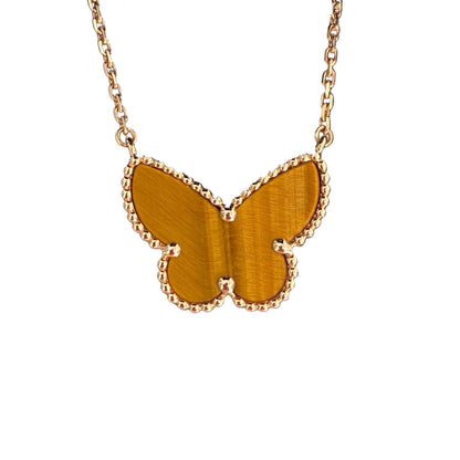 [Kismet Jewels ] TIGER__ EYE BUTTERFLY NECKLACE