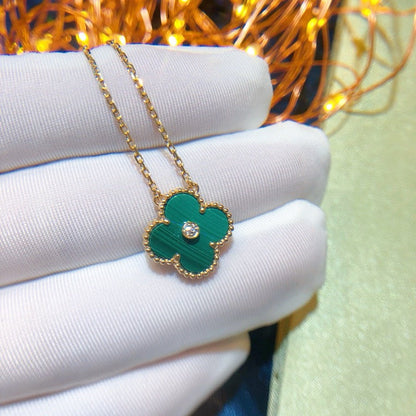 [Kismet Jewels ]CLOVER 15MM DIAMOND TURQUOISE NECKLACE