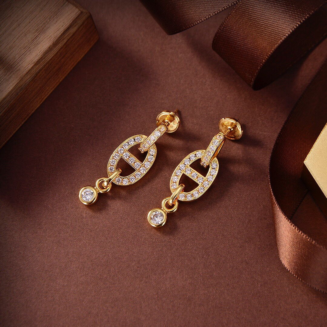 [Kismet Jewels ]HM CHAINE DIAMOND EARRINGS