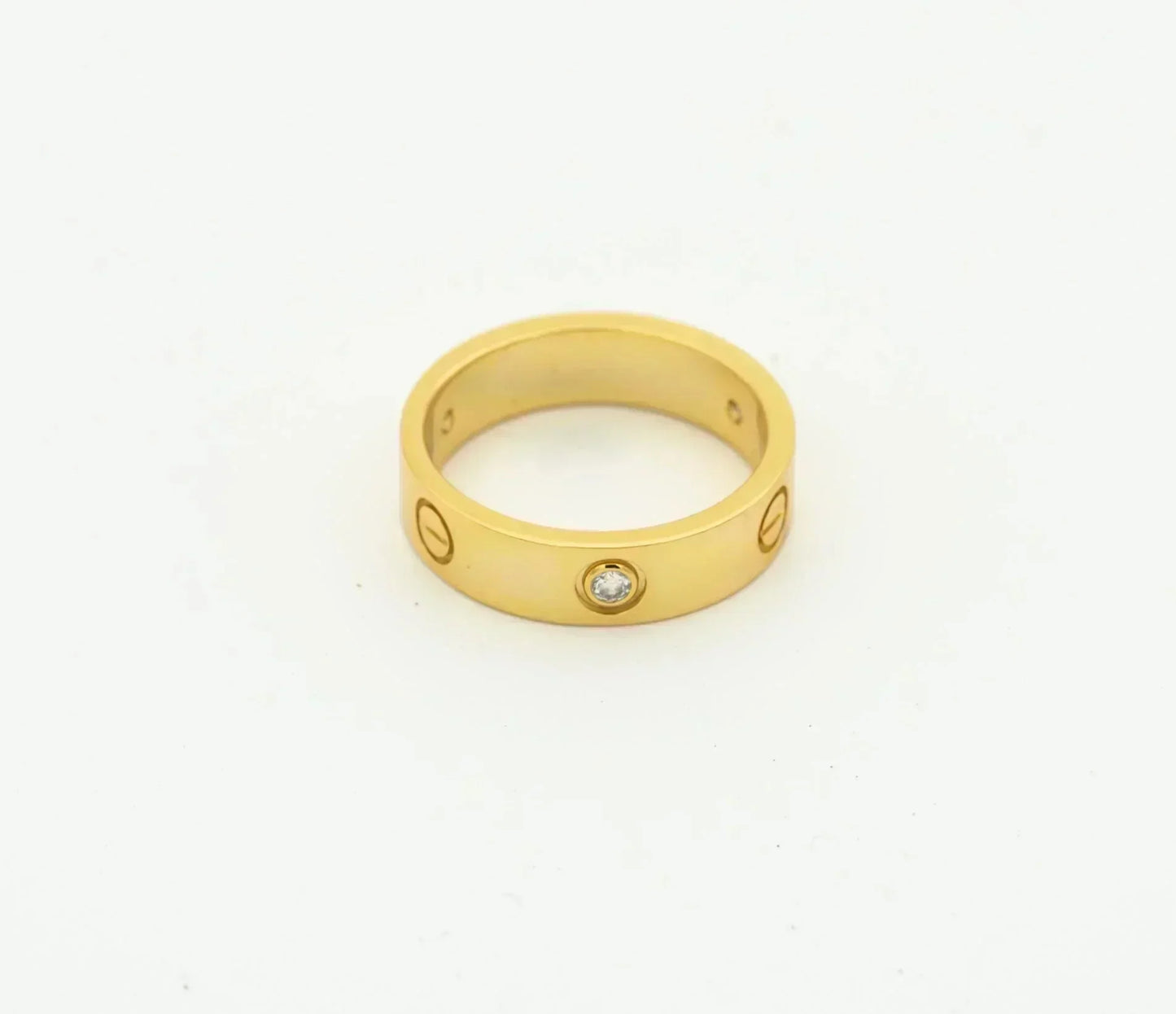 [Kismet Jewels ]LOVE RING 4MM 1 DIAMOND GOLD