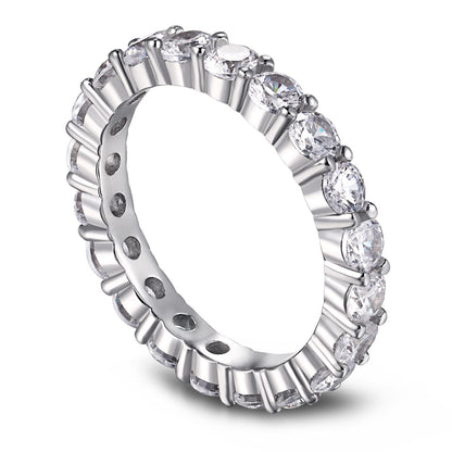 [Kismet Jewels ]Sparkling Round Cut Tennis Ring