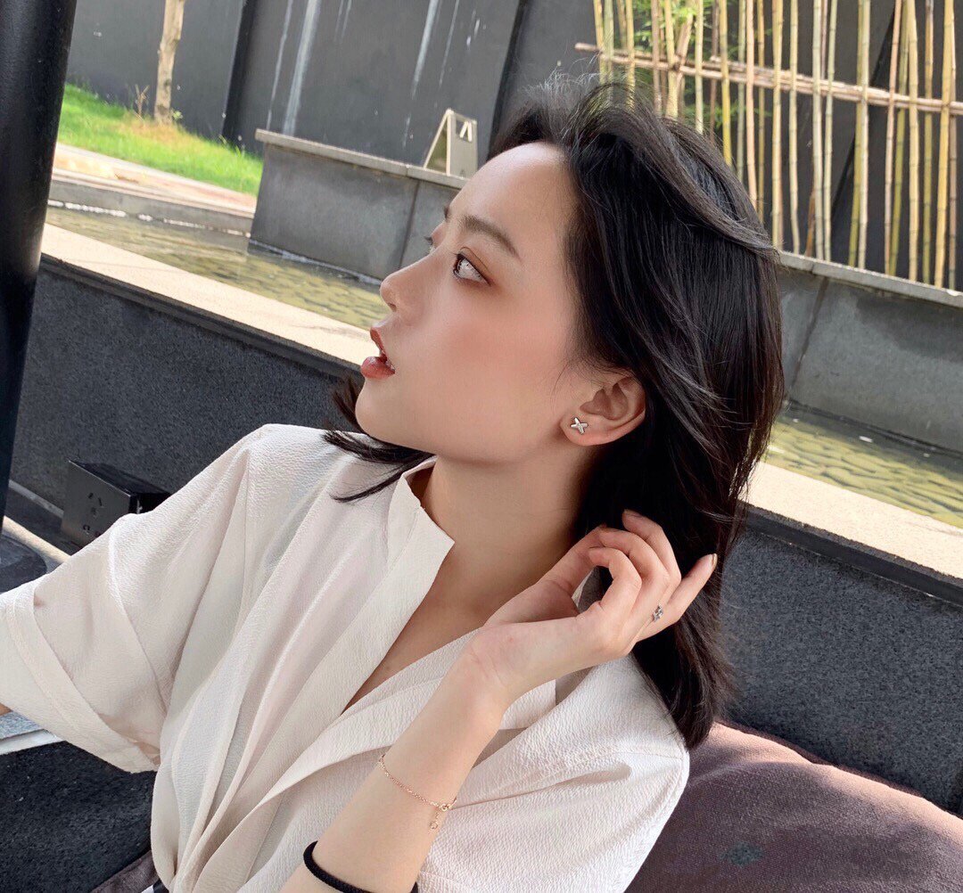 [Kismet Jewels ]JEUX DE WHITE MOP PINK GOLD DIAMOND EARRINGS