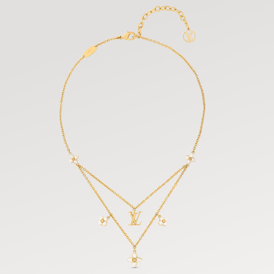 [Kismet Jewels ]FLOWERGRAM GOLD MOP DOUBLE ROW NECKLACE