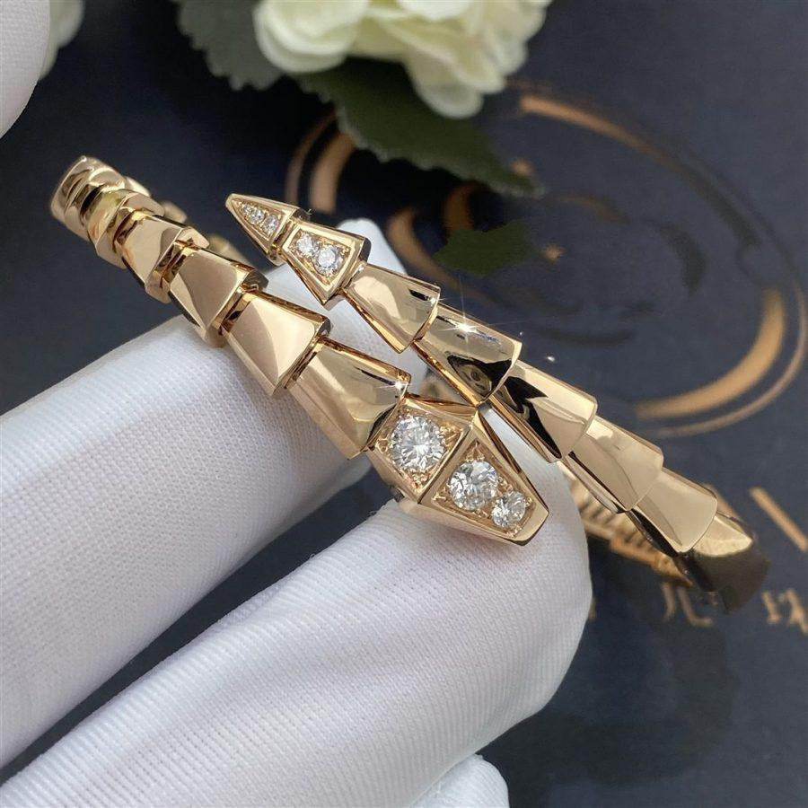 [Kismet Jewels ]SERPENTI BRACELET DIAMONDS PINK GOLD
