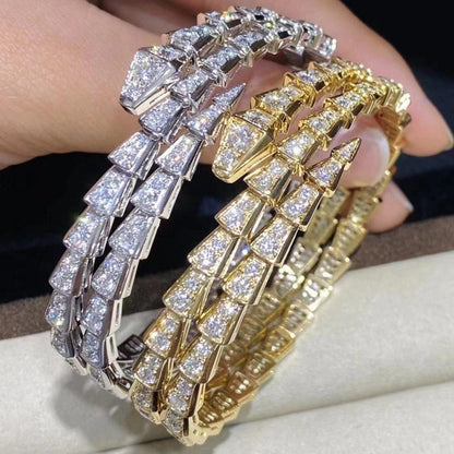 [Kismet Jewels ]SERPENTI BRACELET GOLD DIAMOND DOUBLE ROW