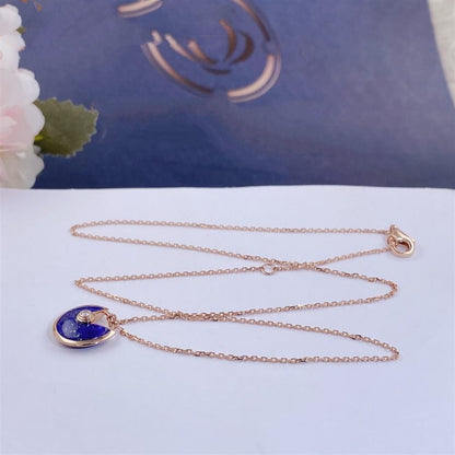 [Kismet Jewels ]AMULETTE ROSE GOLD AGATE NECKLACE