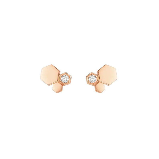 [Kismet Jewels ]BEE LOVE PINK GOLD DIAMOND EARRINGS