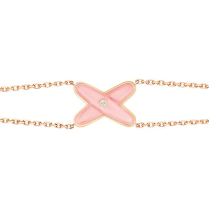 [Kismet Jewels ]JEUX BRACELET PINK MOP PINK GOLD 1 DIAMOND