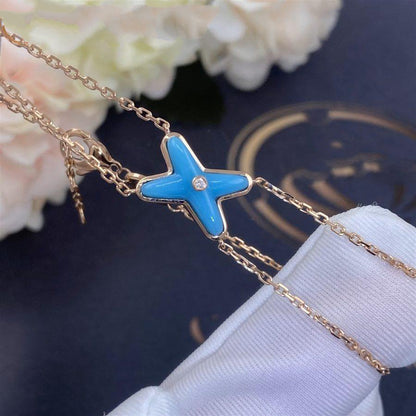 [Kismet Jewels ]JEUX BRACELET TURQUOISE PINK GOLD 1 DIAMOND