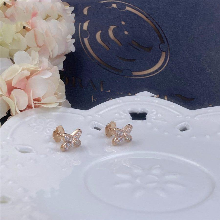 [Kismet Jewels ]JEUX DE PINK GOLD DIAMOND EARRINGS
