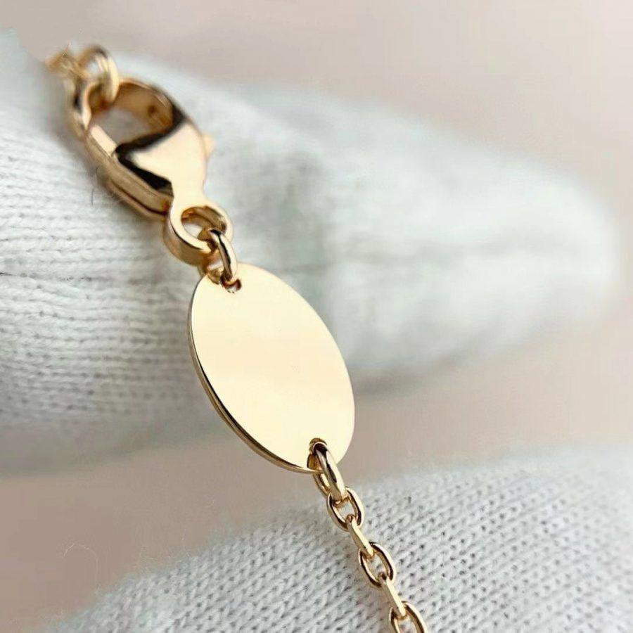 [Kismet Jewels ]JEUX DE BRACELET MALACHITE PINK GOLD DIAMONDS