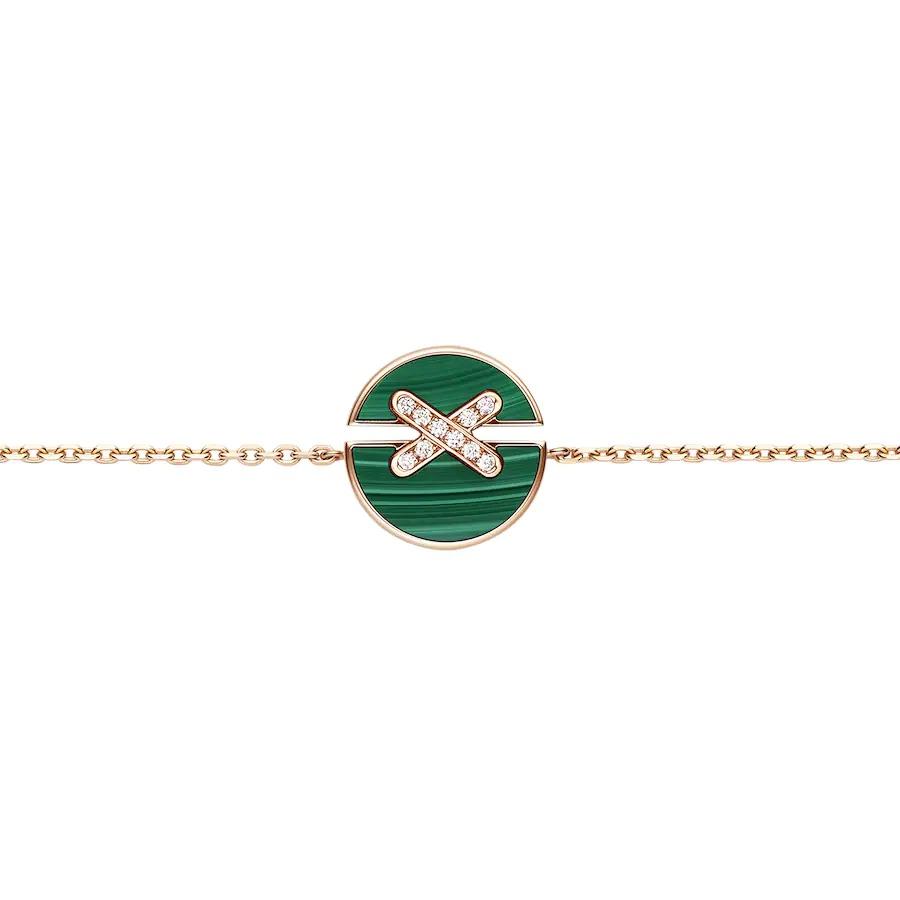 [Kismet Jewels ]JEUX DE BRACELET MALACHITE PINK GOLD DIAMONDS