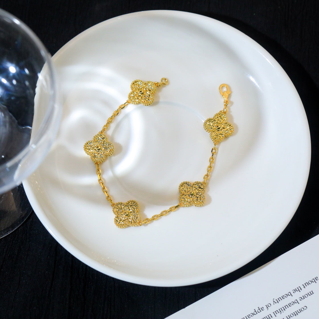 [Kismet Jewels ]CLOVER 5 MOTIFS BRONZING BRACELET