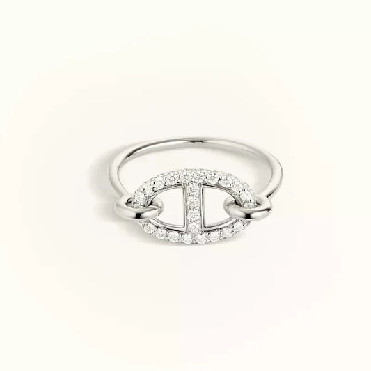 [Kismet Jewels ]RONDE SMALL SILVER DIAMOND RING
