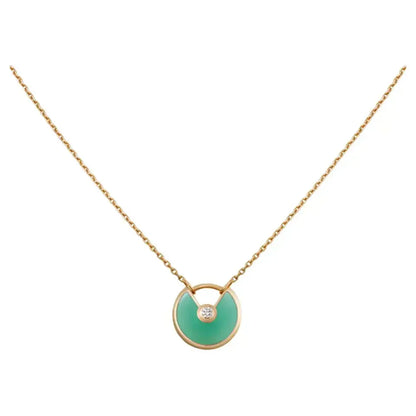 [Kismet Jewels ]AMULETTE GOLD MALACHITE NECKLACE