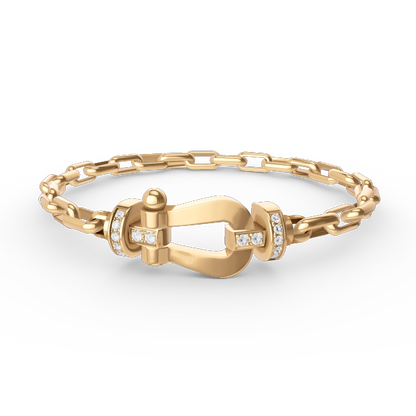 [Kismet Jewels ]FORCE LARGE HORSESHOE CLASP  METAL BRACELET