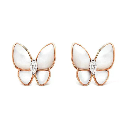 [Kismet Jewels ]BUTTERFLY MOP DIAMOND EARRINGS