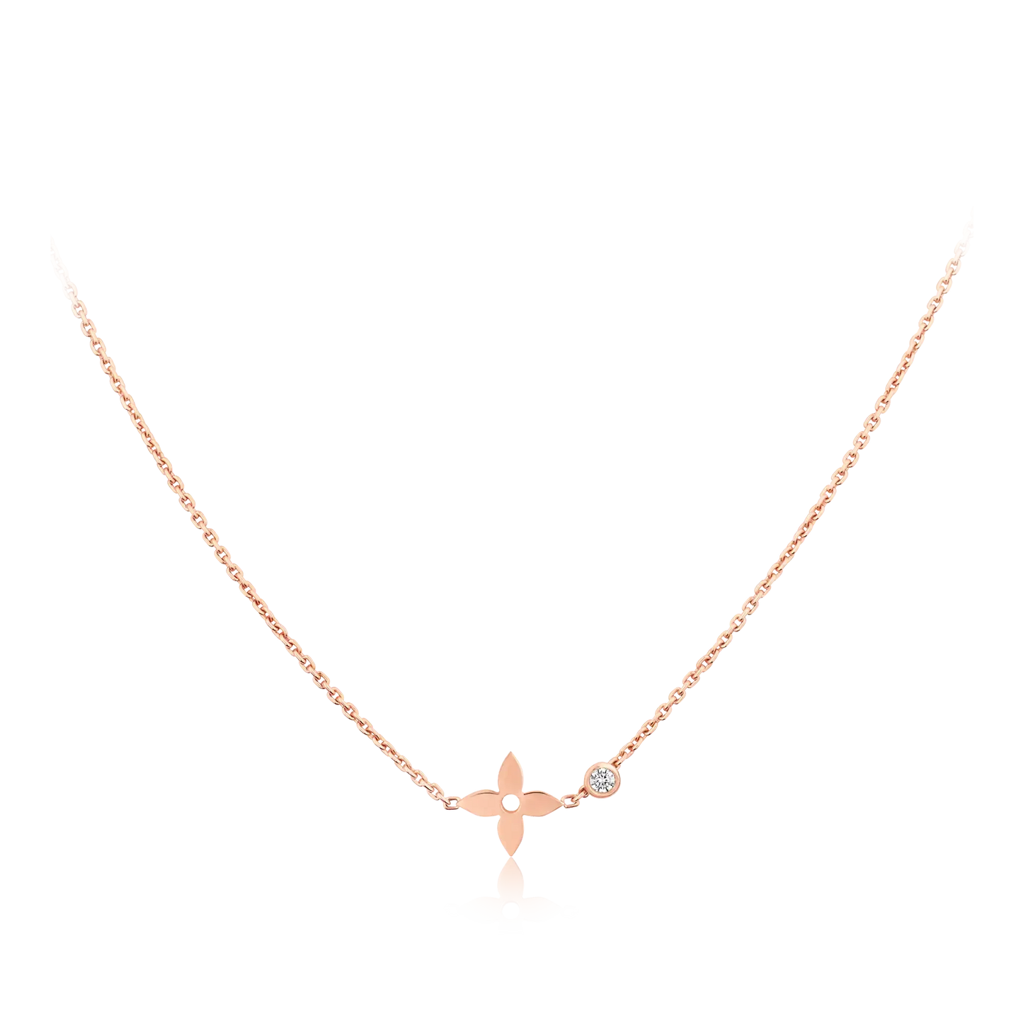[Kismet Jewels ]BLOSSOM PENDANT PINK GOLD AND DIAMOND