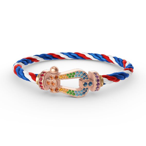 [Kismet Jewels ]FORCE LARGE HORSESHOE  COLORED DIAMOND BRACELET ROSE GOLD