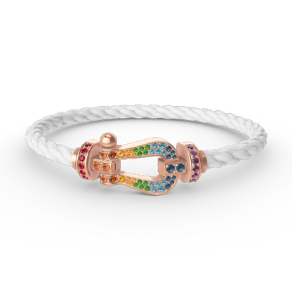 [Kismet Jewels ]FORCE LARGE HORSESHOE  COLORED DIAMOND BRACELET ROSE GOLD