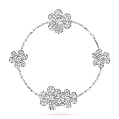[Kismet Jewels ]FRIVOLE SILVER 5 FLOWERS BRACELET