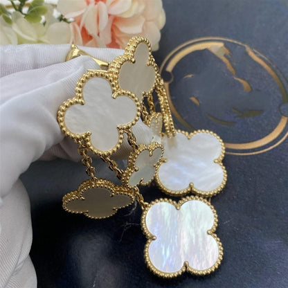 [Kismet Jewels ]CLOVER EARRINGS WHITE MOP 4 MOTIFS GOLD