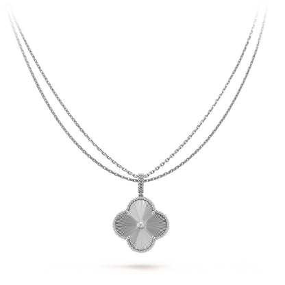 [Kismet Jewels ]CLOVER 25MM SILVER BIG CLOVER NECKLACE