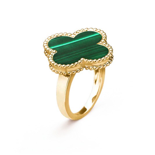 [Kismet Jewels ]CLOVER MALACHITE RING