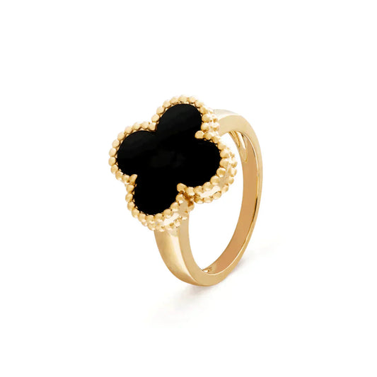 [Kismet Jewels ]CLOVER ONYX RING