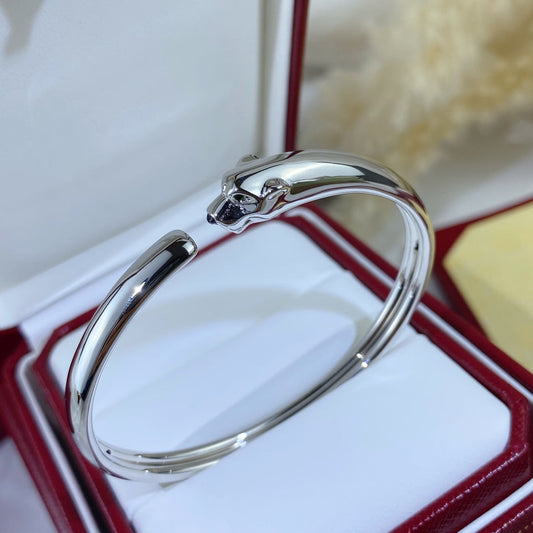 [Kismet Jewels ]PANTHERE SILVER OPEN BRACELET